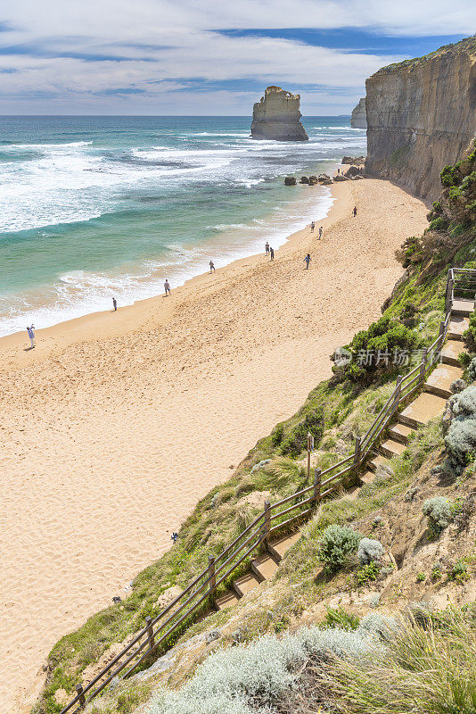 Gibson Steps海滩十二使徒，大洋路，澳大利亚维多利亚州